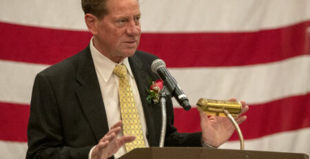 Steve George speaking at the 2022 NDIA Firepower Awards Luncheon.